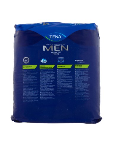 offerta Tena Men Active Fit Pants Plus Taglia S/M Colore Blu Navy 9 Pz