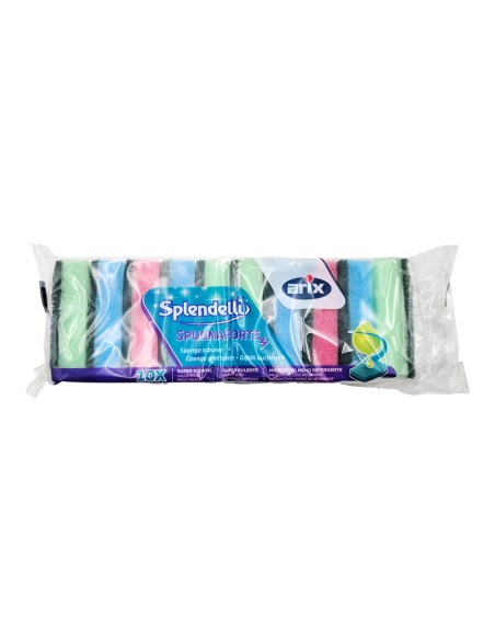 offerta Arix Splendelli SpugnaForte Abrasiva Colorata Super Pulente 10 Pz