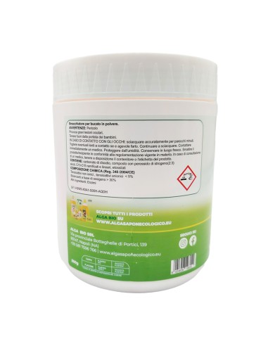 offerta Alga Percarbonato di Sodio Attivato in Polvere Elevato Potere Sbiancante 500 g