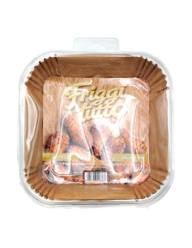 offerta Friggitutto Fogli Quadrati Antiaderenti per Friggitrice ad Aria Quadrati 20 x 4,5 cm 50 Pz