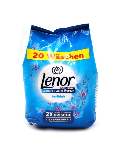 offerta Lenor Detersivo in Polvere Freschezza d'Aprile 20 Lavaggi 1200 g