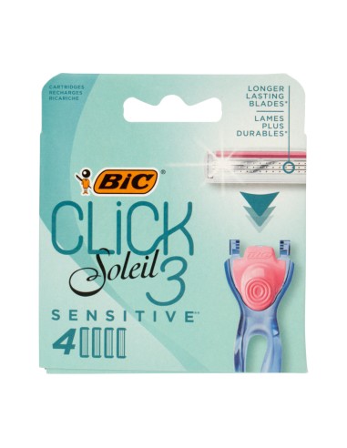 offerta Bic Click Soleil 3 Sensitive Ricariche a 3 Lame