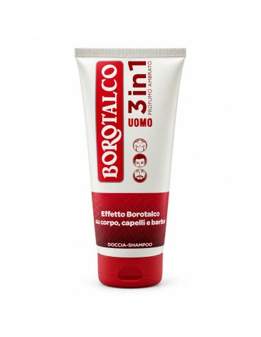 offerta Borotalco Uomo 3 in 1 Doccia-Shampoo Profumo Ambrato 200 ml