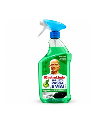 offerta Mastro Lindo Spruzza Passa e Via Sgrassatore Igienizzante Fiori e Mela Verde 800 ml