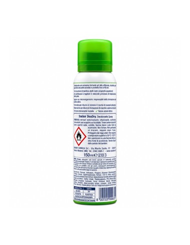 offerta Sauber DeoDry Deodorante Spray Invisibile con Polvere di Bamboo Protezione 48 Ore 150 ml