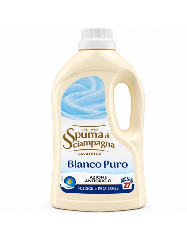 offerta Spuma di Sciampagna Lavatrice Bianco Puro Azione Antigrigio 1215 ml