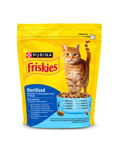 offerta Purina Friskies Sterilized Crocchette per Gatti Adulti Sterilizzati con Salmone e Verdure 375 g