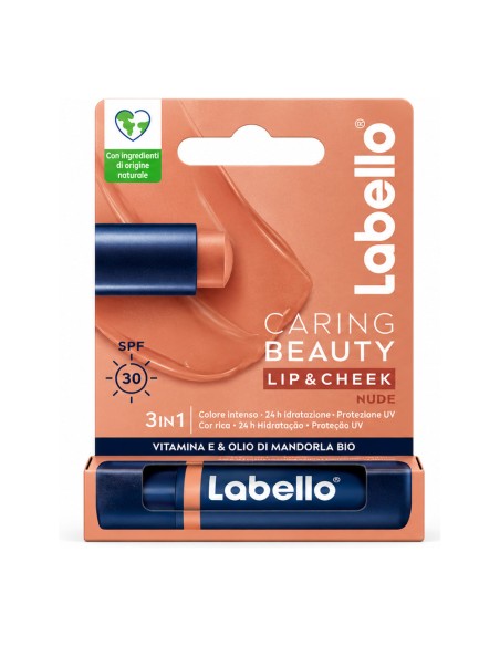 offerta Labello Caring Beauty Lip and Cheek - Nude SPF 30