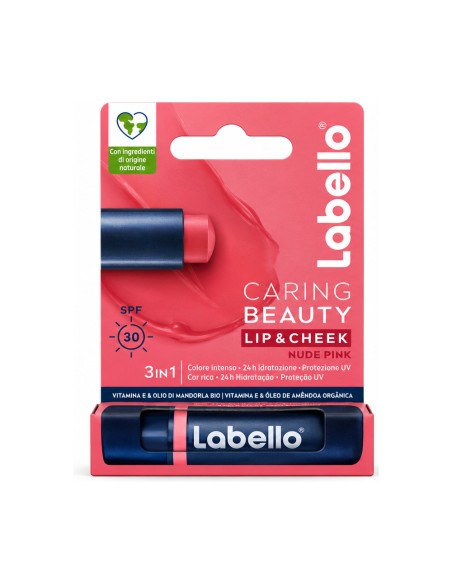 offerta Labello Caring Beauty Lip and Cheek - Nude Pink SPF 30