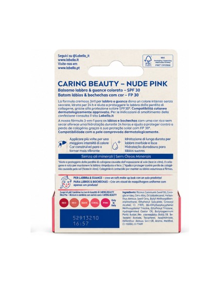 offerta Labello Caring Beauty Lip and Cheek - Nude Pink SPF 30