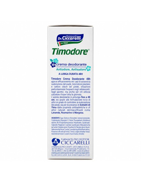 offerta Timodore Fresh Impact Crema Deodorante Piedi Antiodore Antisudore 75 ml