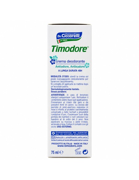 offerta Timodore Fresh Impact Crema Deodorante Piedi Antiodore Antisudore 75 ml