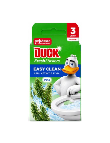 offerta Duck Fresh Stickers Easy Clean Pine Adesivi Pulenti e Profumati per WC 3 Pezzi 27 g