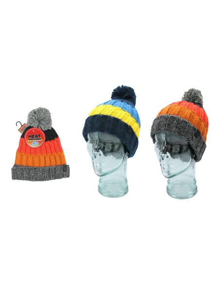 offerta Heat Machine Cappello a Strisce con Pompon