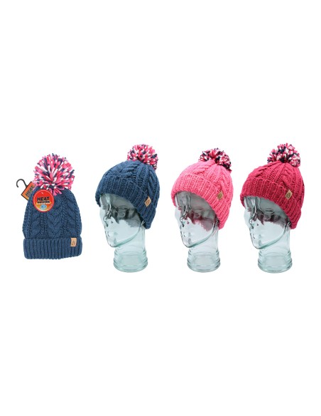 offerta Heat Machine Cappello in Maglia a Trecce con Pompon