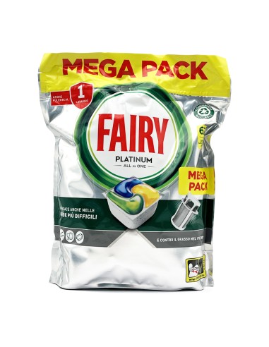 offerta Fairy Caps Platinum All in 1 Fragranza Limone 62 Lavaggi