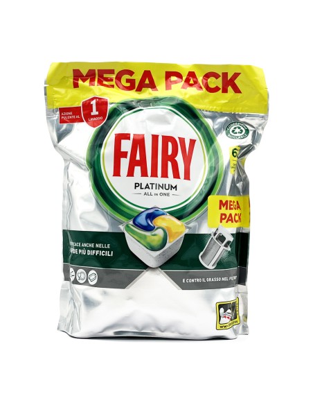 offerta Fairy Caps Platinum All in 1 Fragranza Limone 62 Lavaggi  offerta Fairy Caps Platinum All in 1 Fragranza Limone 62 Lavaggi