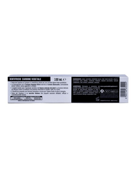 offerta Pasta del Capitano Dentifricio Black al Carbone Vegetale 100 ml
