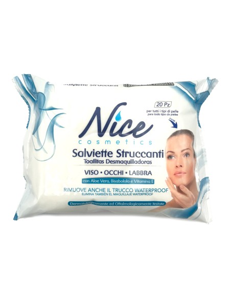 offerta Nice Cosmetics Salviette Struccanti Viso Occhi Labbra per Tutti i Tipi di Pelle