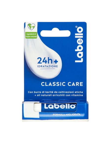 offerta Labello Balsamo Labbra Classic Care con Burro di Karitè Idratazione 24 ore