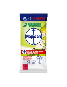 Napisan Salviette Igienizzanti Multisuperfici Giardino Fruttato 40+10 Gratis