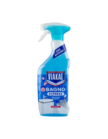 offerta Viakal Spray Bagno Express Rimuove Macchie d'Acqua Profumo Fiori Eleganti 470 ml