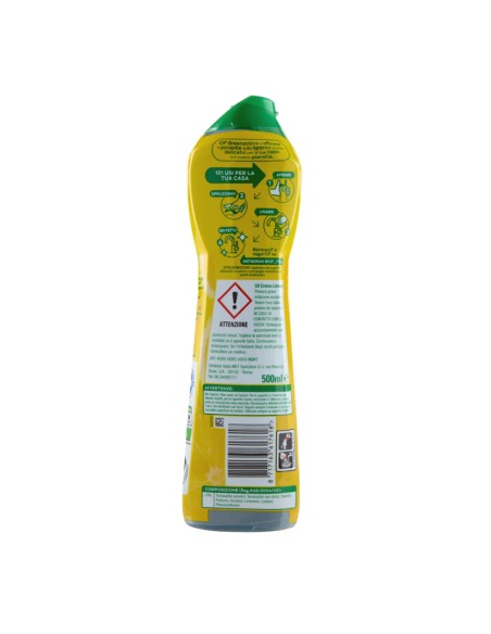 offerta Cif Greenactive Detergente Crema al Limone con Particelle Pulenti 100% Naturali 500 ml