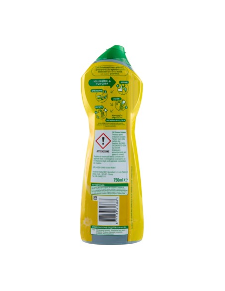 offerta Cif Greenactive Detergente Crema al Limone con Particelle Pulenti 100% Naturali 750 ml