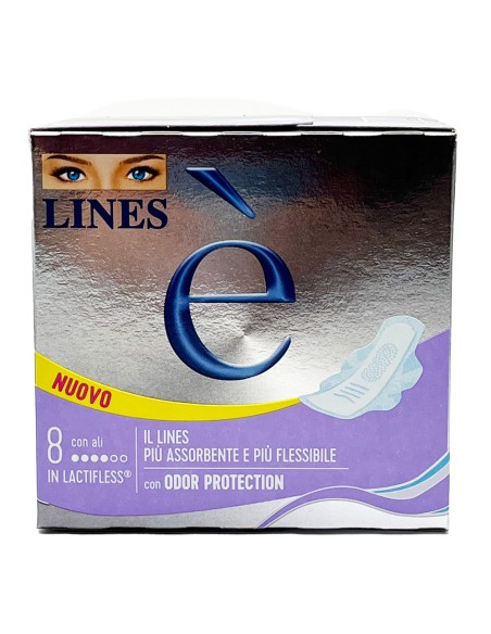 offerta Lines E' Assorbenti Flessibili in Lactifless con Ali 8 Pezzi 