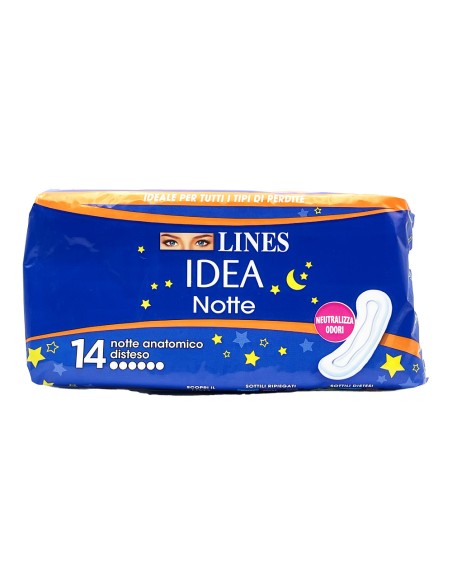 offerta Lines Idea Notte Assorbenti Anatomici Distesi 14 Pezzi