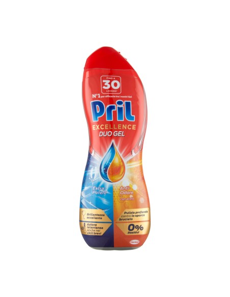 offerta Pril Excellence Duo Gel Lavastoviglie Anti-Odore 30 Lavaggi 540 ml
