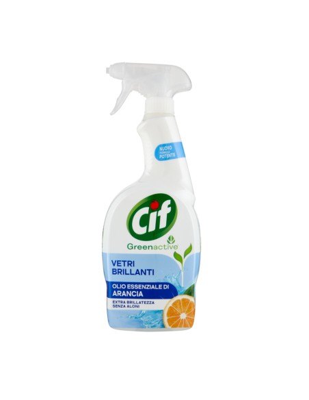 offerta Cif Greenactive Spray Vetri Brillanti con Olio Essenziale di Arancia 650 ml