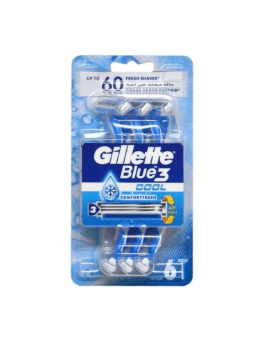 offerta Gillette Blue3 Cool Rasoio 3 Lame Sottili e Testina Oscillante 40.