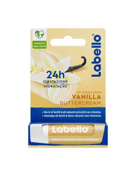 offerta Labello Balsamo Vaniglia con Burro di Karité Protegge 24 ore