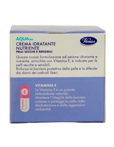 offerta Venus Aqua24 Crema Viso Idratante Nutriente Pelli Secche e Sensibili 50 ml