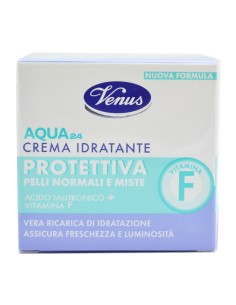 Venus Aqua24 Crema Viso Idratante Protettiva Pelli Normali e Miste 50 ml
