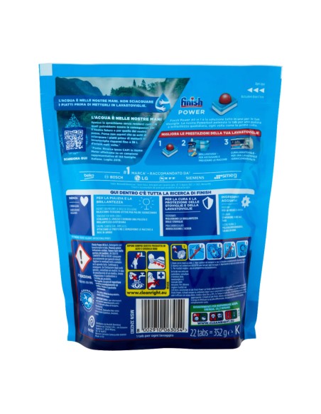 offerta Finish Powerball Power All In 1 Pastiglia Detergente Lavastoviglie 22 Tabs