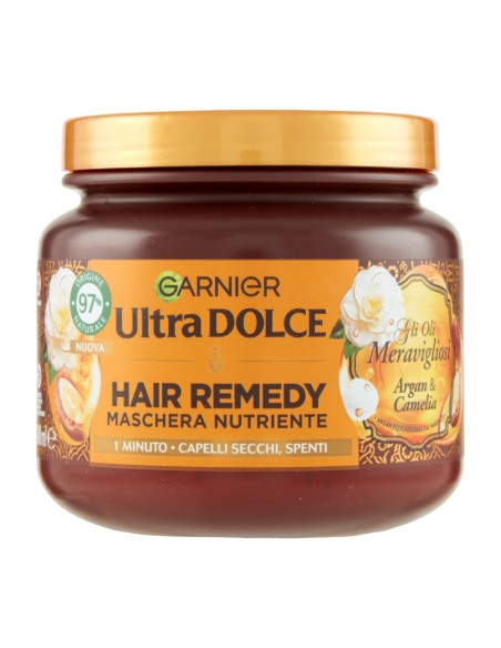 offerta Garnier Ultra Dolce Hair Remedy Maschera Nutriente con Argan e Camelia 340 ml