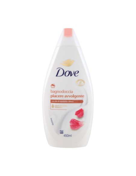 offerta Dove Bagnodoccia Piacere Avvolgente con Olio di Mandorla e Ibisco 450 ml