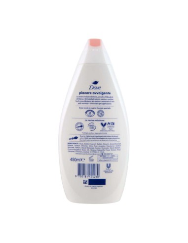 offerta Dove Bagnodoccia Piacere Avvolgente con Olio di Mandorla e Ibisco 450 ml