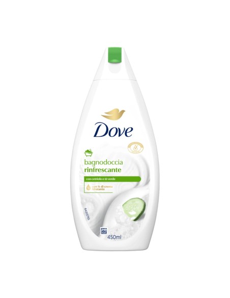 offerta Dove Bagnodoccia Rinfrescante Profumo di Cetriolo e Tè Verde 450 ml