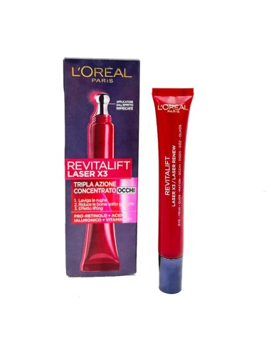 offerta L'Oreal Paris Revitalift Laser 3x Crema Contorno Occhi Tripla Azione Concentrato 15 ml
