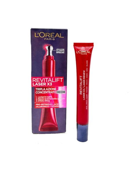 offerta L'Oreal Paris Revitalift Laser 3x Crema Contorno Occhi Tripla Azione Concentrato 15 ml