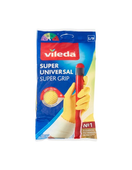 offerta Vileda Super Universal Guanti Super Grip Anti-Scivolo Taglia Grande L