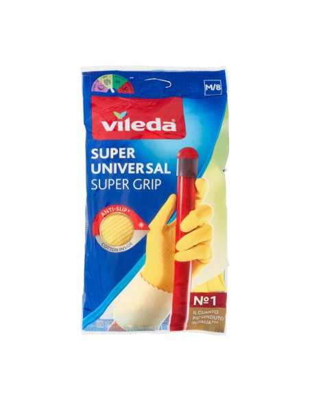 offerta Vileda Super Universal Guanti Super Grip Anti-Scivolo Taglia Media M