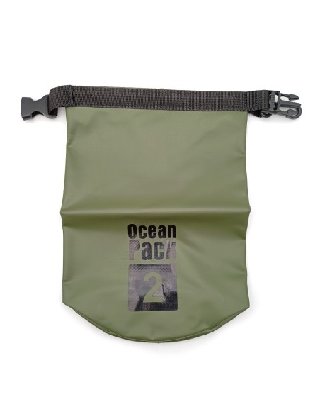 offerta Ocean Pack Borsa Impermeabile Verde Militare Chiusura con Fibbia 2 L
