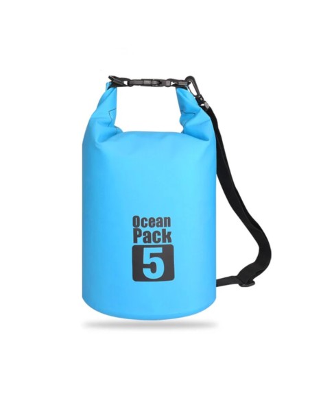 offerta Ocean Pack Borsa Impermeabile Azzurro con Tracolla e Chiusura con Fibbia 5 L