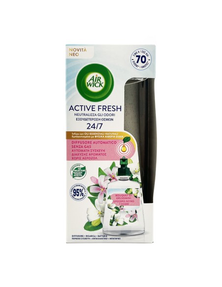 offerta Air Wick Active Fresh Diffusore Automatico Senza Gas con Ricarica Boquet di Gelsomini 228 ml