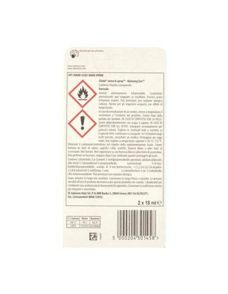 offerta Glade Sense & Spray Ricariche per Diffusore Elettrico Fragranza Relaxing Zen 2x18 ml