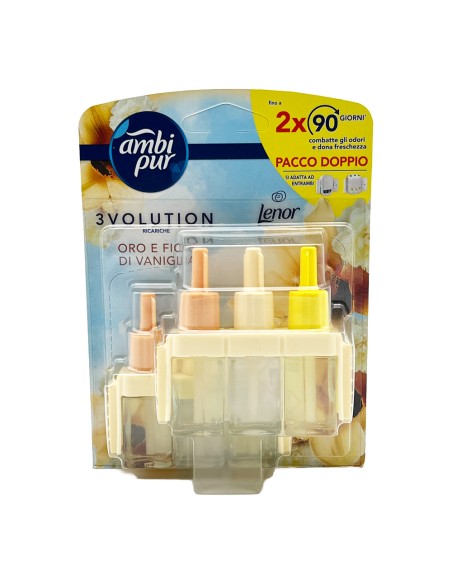 offerta Ambi Pur Lenor 3Volution 2 Ricariche Oro e Fiori di Vaniglia 20 ml